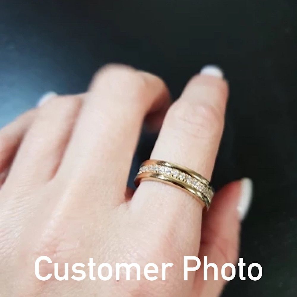 ❤️094❤️. 14K YELLOW GOLD & DIAMOND RING @BobbisDaughters - Picture 7 of 12